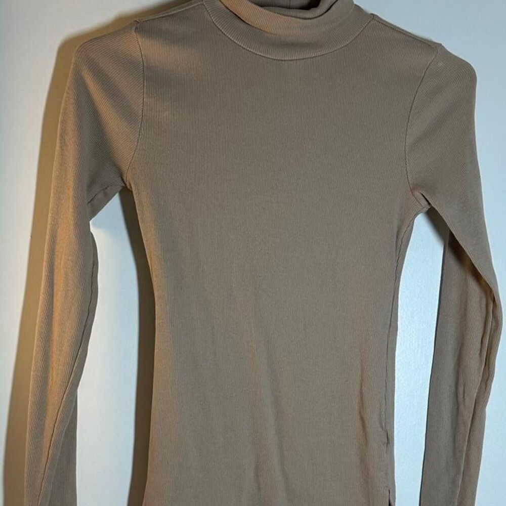 Ambiance-apparel Women's Tan and Cream Shirt